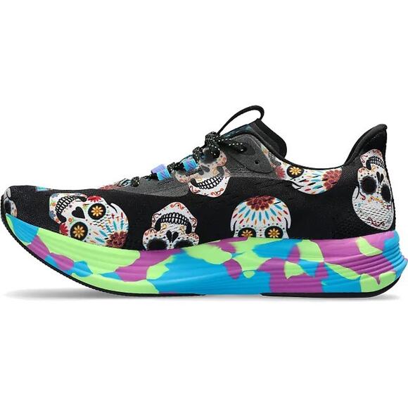 ASICS Noosa TRI 15 Men\'s Running Shoes Black/Island Blue Size 12 M Skull